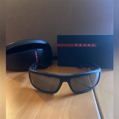 prada linea rossa matte black|Prada Linea Rossa LINEA ROSSA SPS 50YS Matte Black/Dark .